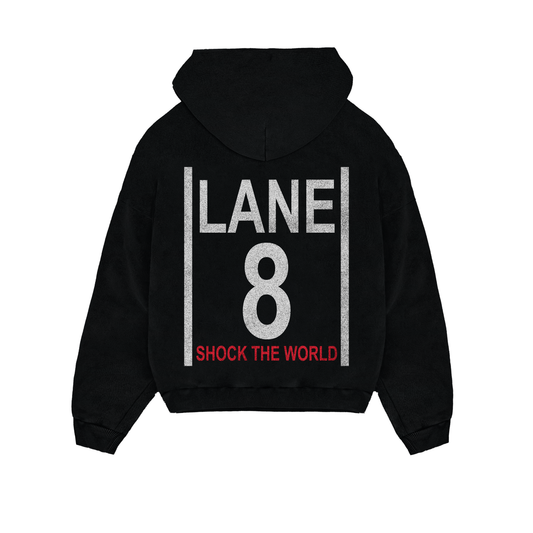 Lane 8 - Hoodie - Black