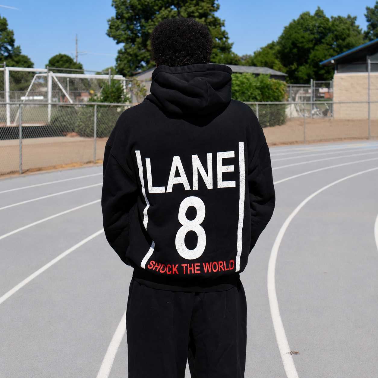 Lane 8 - Hoodie - Black