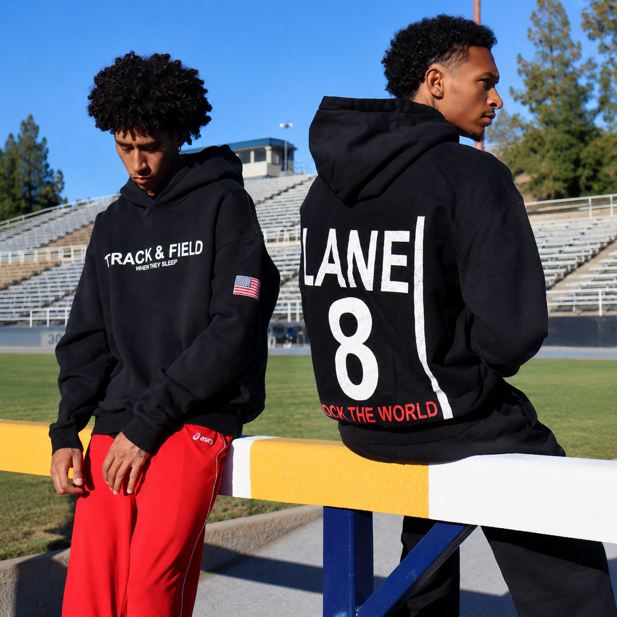 Lane 8 - Hoodie - Black